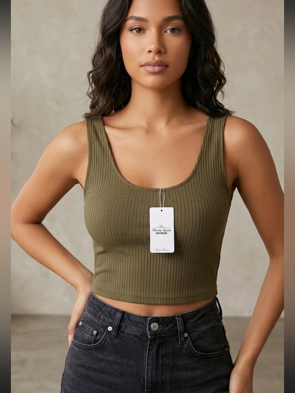 Trendy queen ribbed tank top XS NWT - Picture 1 of 6